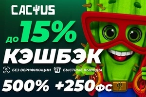 кАКТУС КАЗИНО CASHBACK